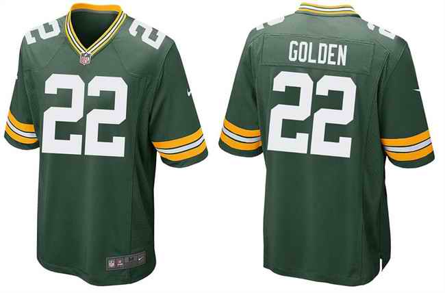 Men's Green Bay Packers #22 Matthew Golden Green 2025 Draft Stitched Game Jersey